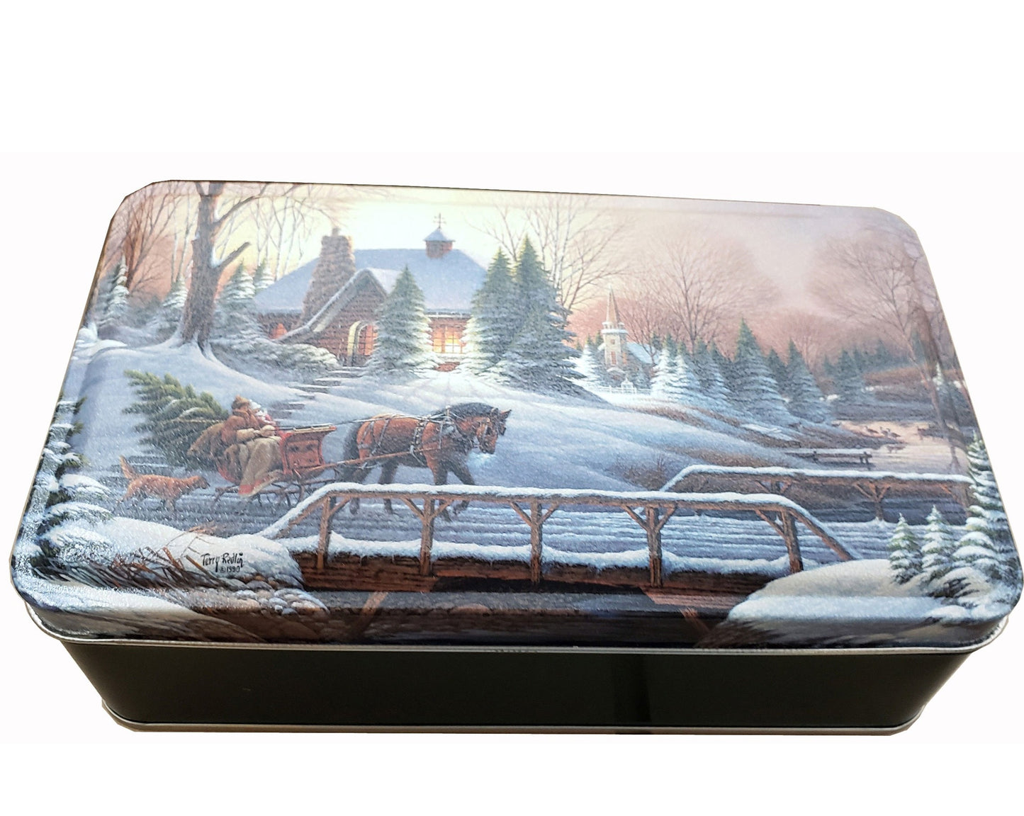 Amaretto Fruitcake 16 Oz. Loaf in a Holiday Tin