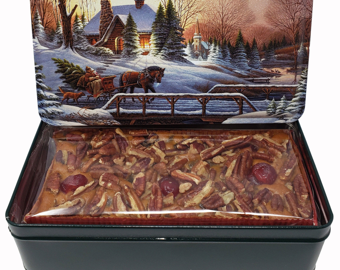 Amaretto Fruitcake 16 Oz. Loaf in a Holiday Tin