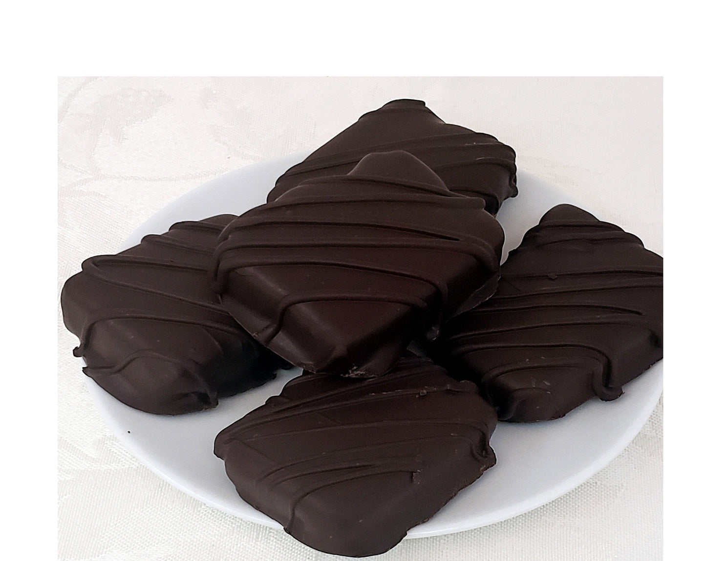 Dark Chocolate Covered Fruitcake Slices - JaneParker.com