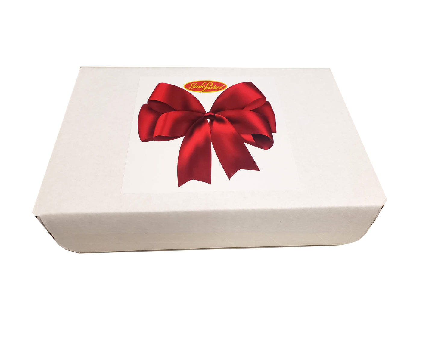 Chocolate Covered Fruitcake Slices in a Holiday Gift Box