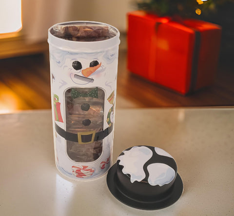 Bourbon & Rum Slices Snowman Tin 18 Ct.