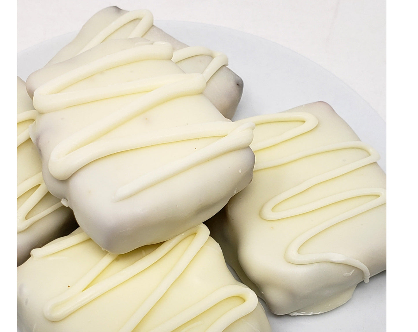 White Chocolate Covered Fruitcake Slices - JaneParker.com
