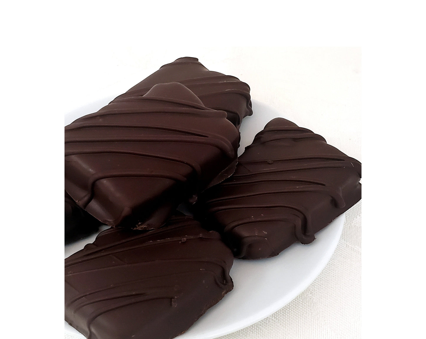 Dark Chocolate Covered Fruitcake Slices - JaneParker.com
