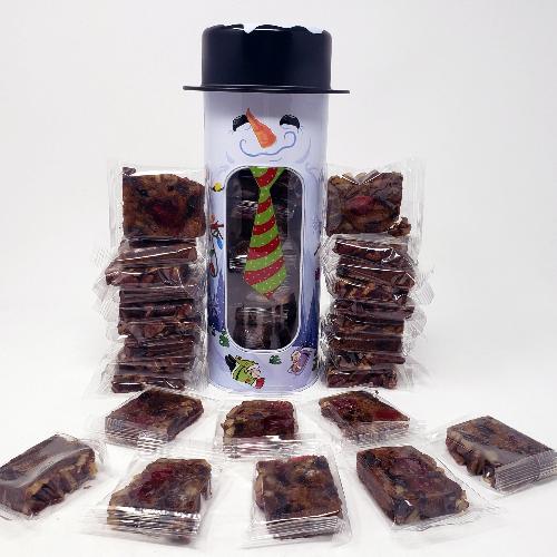 Chocolate Slices in a Snowman Tin - JaneParker.com
