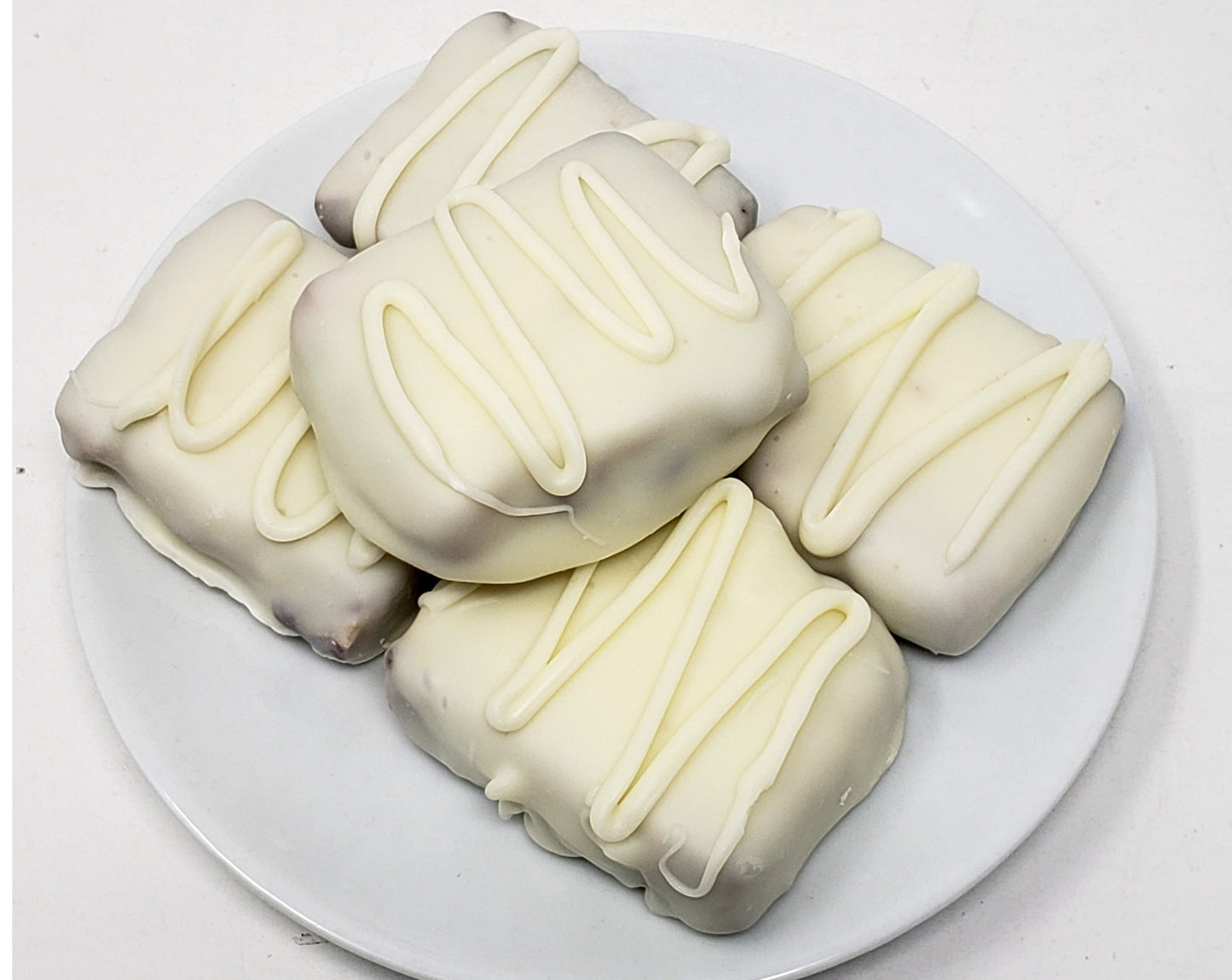 White Chocolate Covered Fruitcake Slices - JaneParker.com