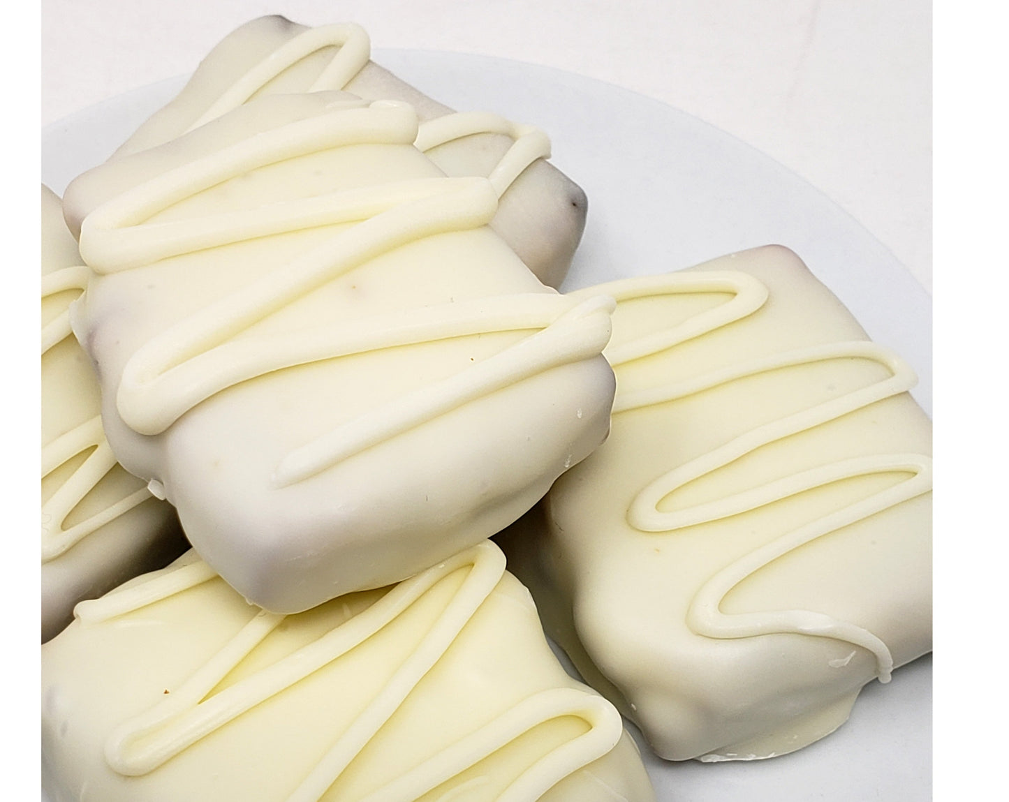 White Chocolate Covered Fruitcake Slices - JaneParker.com