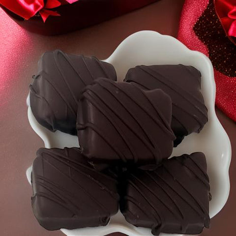 Chocolate Covered Fruitcake Slices Gift Box 12 Ct.