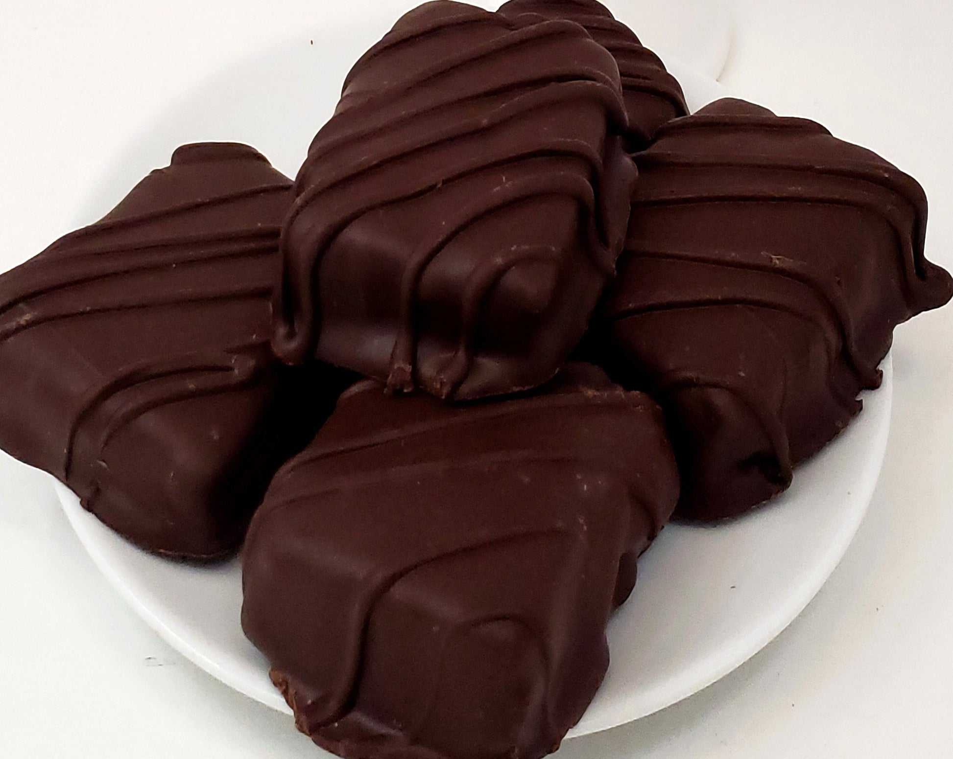 Dark Chocolate Covered Fruitcake Slices - JaneParker.com