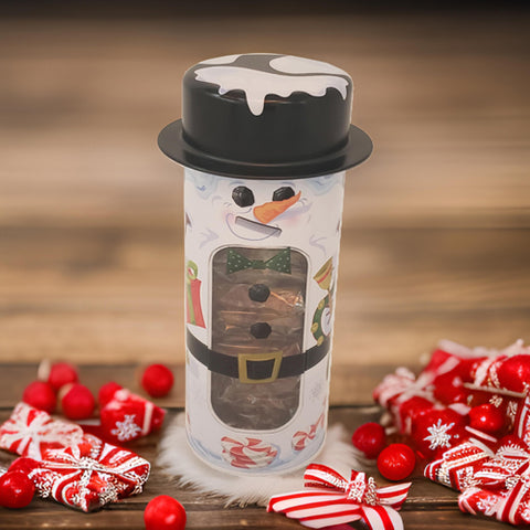 Bourbon & Rum Slices Snowman Tin 18 Ct.