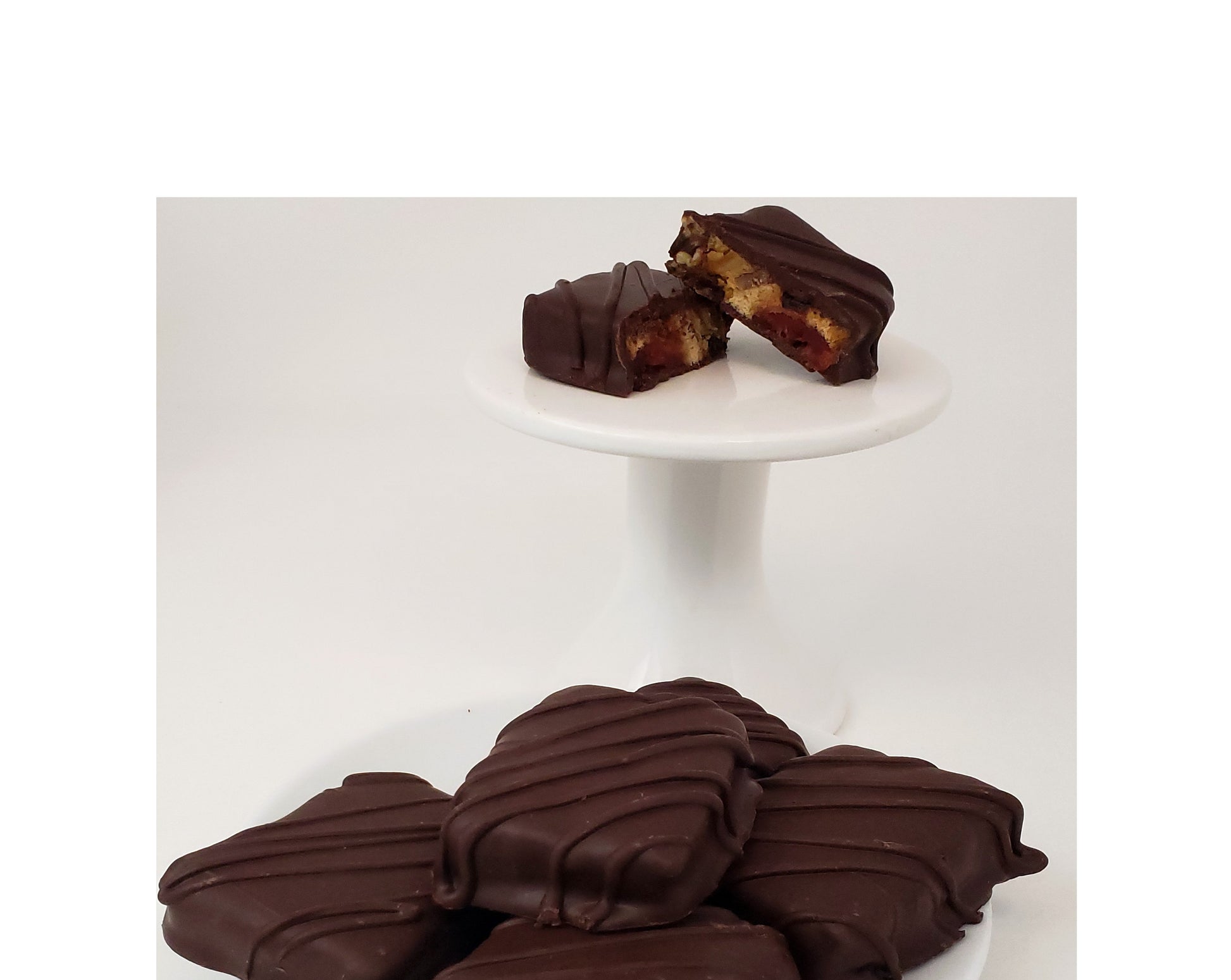 Dark Chocolate Covered Fruitcake Slices - JaneParker.com