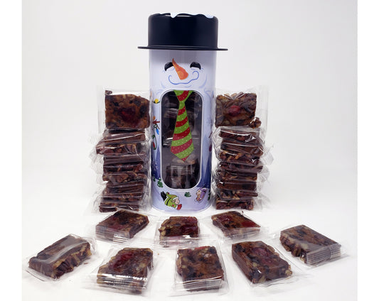 Chocolate Slices in a Snowman Tin - JaneParker.com